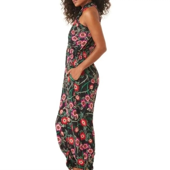 MISA Halter Kora Floral Jumpsuit with Pockets NEW - Picture 3 of 6